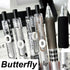 6 Pcs Gel Ink Pens Retractable Pens Cute Rose Butterfly Pen 0.5mm Black Ink Pen Writing Pens Office School Supplies for Women Girls Boys Men (Butt...