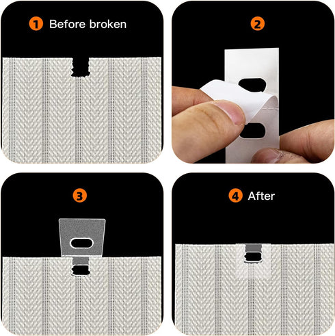 60 PCS (30 Sets) Vertical Blind Repair Tabs of blind repair kit/vertical blind repair kit/blind fixer tabs/Clear Vertical Blind Repair Tabs/Vertic...