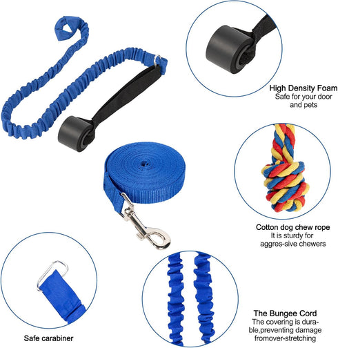 Dog Bungee Tug Toy Hanging Dog Rope Toy Indoor Outdoor Pull Interactive Toys with 1 DIY Chew Rope for Small Medium to Large Dogs...