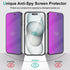 2 Pack Purple Privacy Screen Protector for iPhone 15 6.1 inch, 9H Anti-Spy Tempered Glass, Easy Installation, High Sensitivity, Case Friendly...