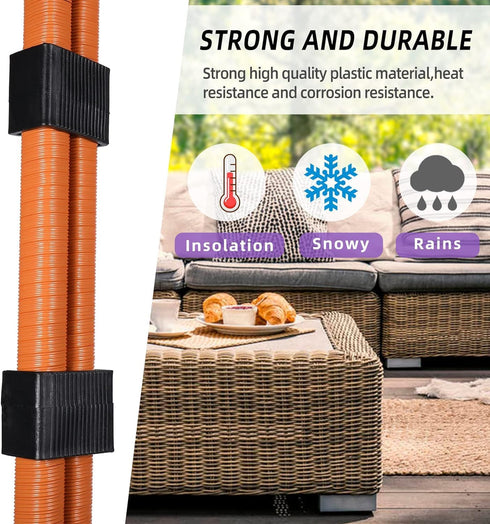SUQ I OME 6 Pack of Outdoor Patio Wicker Furniture Clips Sectional Sofa Rattan Furniture Clamps Chair Fasteners,Connect The Sectional or Module Ou...