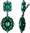 Flyonce Women's Rhinestone Crystal Art Deco Vintage Style Gatsby Clip-on Dangle Chandelier Earrings...