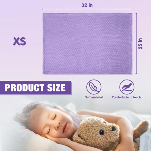 Baby Blanket Flannel, Cozy Throw Blankets for Newborn Infant and Toddler, Super Soft and Warm Receiving Baby Blanket for Crib Stroller (Purple 25 ...