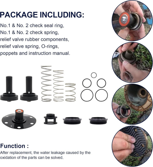 3/4"-1" 975XL Backflow Preventer Complete Repair Kit Fit for Zurn Wilkins 975XL 975XL2 Reduced Pressure Principle Backflow Preventer...