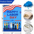 Louise Maelys Happy Labor Day Garden Flag 12x18 Double Sided Vertical, Burlap Various Occupations People Small Garden Yard Flags Labor Day Outside...