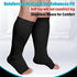 KEKING® Extra Wide Calf Compression Socks for Men & Women, 20-30 mmHg Compression Stockings Open Toe - Plus Size Knee High Support Hose for Varico...