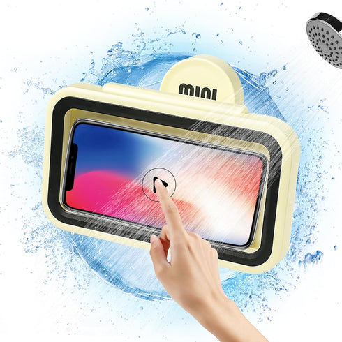 ?480° Rotation·Retractable Adjustment? Waterproof Shower Phone Holder - Bathroom Wall Phone Mount Stand, Anti-Fog Water Proof Case for 4-7" Phones...