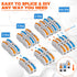 54PCS Lever Wire Connectors, 1 to 1 Inline Electrical Lever Wire Connectors kit for Quick Connect, pushin Compact Splicing Lever Wire Connectors, ...