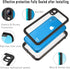 Compatible with Apple iPhone XR Case, Full-Body Protective Waterproof Case, Shockproof Snowproof Clear Cover Case for iPhone XR (6.1 Inch, Teal Cl...