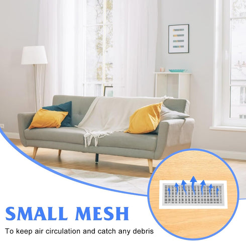 Extra Strong Magnetic Floor Vent Covers, Upgrade Air Vent Screen Cover for 4"x10" Vent Duct Opening, AC Vent Mesh Register Screen Cover for Home F...
