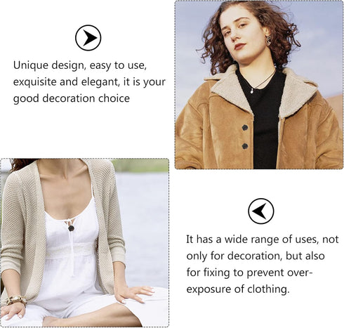 FOMIYES 30Pcs Women Shirt Brooch Buttons Safety Cover up Button Pin Collar Shirt Pin Buttons Sweater Shawl Clips for DIY Crafts Clothing Dress Sup...