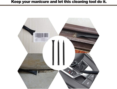 Plastic Scraper Multi-Purpose Scraper Non-Scratch Cleaning Tool Easy to Clean Small and Narrow Spaces and Gaps, Perfect to Remove Stickers, Labels...