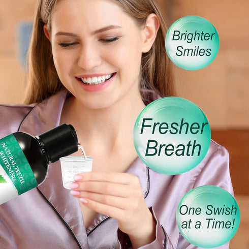 Oil Pulling 8 Fl.Oz,Mint Oil Pulling Mouthwash with Tongue Scraper, Natural Pulling Oil with Coconut & Peppermint Oil-Supports Healthy Gums & Fres...