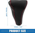 Gear Shift Head Knob Cover Transmission Lever Trim for Honda CRV 2017 2018 2019 Faux Leather Black Red Stitches...