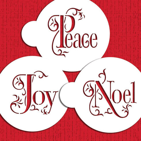 Joy, Noel and Peace Cookie Set by Designer Stencils...
