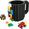 Build-on Brick Coffee Mug, Funny DIY Novelty Cup with Building Blocks Creative for Kids Men Women Xmas Birthday (Cool Black)...