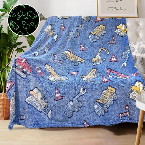 Tractor Blanket for Boys, Construction Blanket for Boys, Car Blanket for Boys, Kids Blankets for Boys, Toddler Blanket for Kids, Personalized Baby...