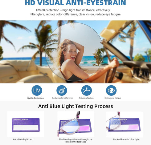 4 Pack Reading Glasses Blue Light Blocking for Women Men,Fashion Square Computer Readers with Spring Hinge,Anti Eyestrain Eyeglasses(1.75x)...