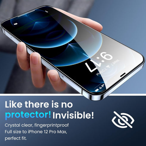 Fotbor [3+3 Pack for iPhone 12 Pro Max Screen Protector with Camera Lens Protector, Tempered Glass Shatterproof Easy Installation Frame, HD Clear ...