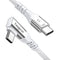 Fasgear USB C to USB C Cable Right Angle 90 Degree 6ft 100W Fast Charge 5A PD Type C Cable Compatible with MacBook Pro Air iPad Pro 2020 Galaxy S2...