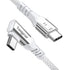 Fasgear USB C to USB C Cable Right Angle 90 Degree 6ft 100W Fast Charge 5A PD Type C Cable Compatible with MacBook Pro Air iPad Pro 2020 Galaxy S2...
