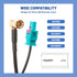 Anina Fakra Z Male to SMB Plug Adapter Connector for Factory Satellite Radio Antenna Adapter to Sirius XM Receiver Tuner Wire Harness Fit GM Ford ...