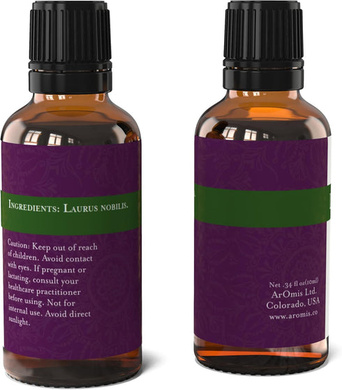 ArOmis Laurel Leaf (Bay Laurel) Essential Oil - 100% Pure & Undiluted for Aromatherapy & Diffusers - 30ml (1 Fl oz...
