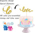 Gold Glitter Love Cake Topper - for Wedding/Engagement/Bridal Shower/Anniversary/Birthday/Bachelorette/Confession Party Decorations Supplies...