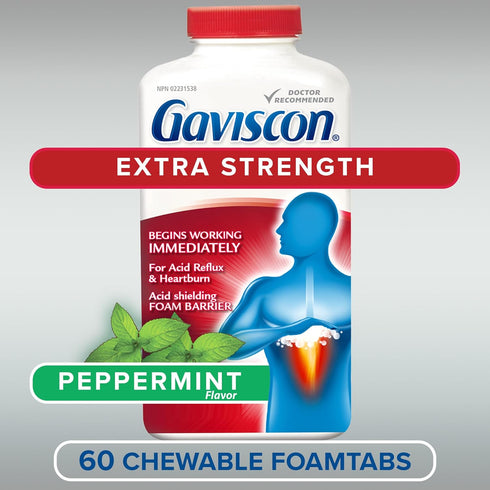 Gaviscon Extra Strength Peppermint 60 Tablets...