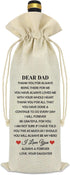 Father's Day Gift Dad Gift from Daughter Wine Bag Thank You Dad Gift Birthday Thanksgiving Christmas Valentines Gifts for Dad Father Papa Wine Wra...
