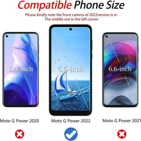 KAREEN (2 Pack) Designed for Motorola Moto G Power 2022 Tempered Glass Screen Protector, Anti Scratch, Bubble Free, 9H Hardness...