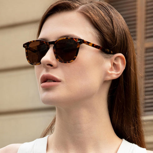 CARFIA Retro Polarized Sunglasses for Women Small and Medium Face UV Protection, Handcrafted Acetate Frame Sunnies CA5285...