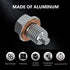 1 Piece Aluminum Engine Oil Drain Plug, Sump Drain Nut Bolt, with 5 Washer Bolts Leak-proof Replacement, Universal for Auto Motorcycle Boats Heavy...