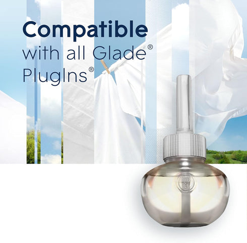 Glade PlugIns Refills Air Freshener, Scented and Essential Oils for Home and Bathroom, Clean Linen, 2.01 Fl Oz, 3 Count...