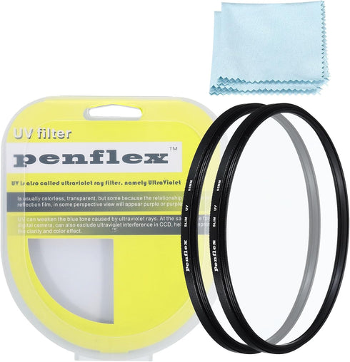 PATIKIL 95mm UV Filter, 2 PCS UV Protection Filter SLIM UV Protection Camera Lens Filter Aluminum Optical Camera Accessory Crystal Clear Pics for ...