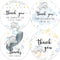 80 Elephant Baby Shower Thank You Stickers, Elephant Themed Baby Shower Favor Label Stickers(2 Inch)...