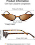 Frienda Vintage Cat Eye Leopard Sunglasses Retro Cat Eye Sunglasses for Women Men Classic Retro Designer Style Leopard (Brown) (Brown)...