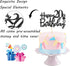 Black Glitter Happy 20th Birthday Cake Topper for, Hello 20th Anniversary, Cheers to 20 Years Party Decorations...
