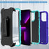 FEIYAR HOME for iPhone 13 Pro Max Heavy Duty Case with 2 Tempered Glass Protectors and Camera Lens Protector, Belt Clip Holster Kickstand - Milita...