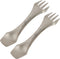 Core Element TITANIUM SPORK 3-in-1 Lightweight Eco-friendly Durable Spoon-Fork-Knife Survival Utensil Tool Perfect for Camping, Home, Travel (Pack...