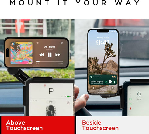 Compatible MagSafe Car Mount Charger, Foldable Dashboard Magnetic Wireless Car Charger for Tesla Model 3/Y X/S for MagSafe Car Charger Tesla Touch...