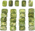 SUNYIK Natural Green Jade Rune Stones Set with Engraved Elder Futhark Alphabet Lettering Polished Healing Crystal Kit...