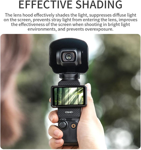 Lens Shade Cover Gimbal Camera Protector Shade Cover,Cap Lens Protector Hood for DJI Osmo Pocket 3 Accessories...