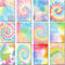 12 Pcs Rainbow Tie Dye Sticky Notes Cute Colored Sticky Paper Fun Pastel Art Party Self Adhesive Notepads for Kids Girls School Office Gay Pride P...
