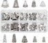 PH PandaHall 60pcs 10 Styles Cone Bead Caps, Tibetan Style Alloy Flower Bead Caps Spacers Tassel End Cap for Earring Necklaces Keychain Pendants J...