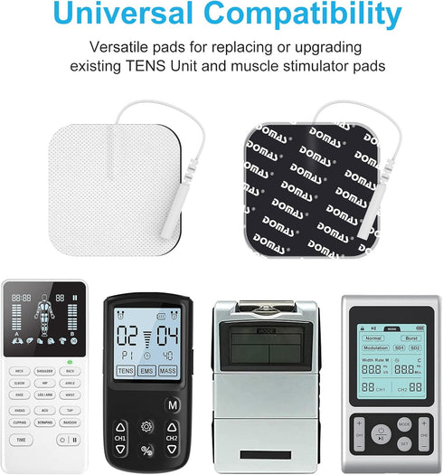 DOMAS 24 Pack 2x2&2x4 TENS Pads with Pad Holder, for TENS 7000, 30 Uses, Latex-Free, TENS Unit Electrode Replacement Pads Compatible with AUVON Et...