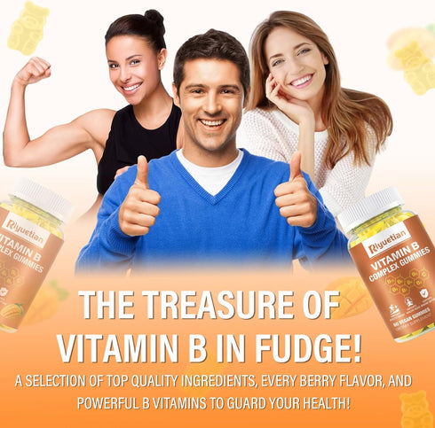 Vitamin B Complex with Vitamin – with Biotin,Choline + Inositol, Vitamin C + Zinc for Supports Energy, Mood, Immune, Healthy Hair, Skin 60...