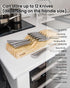 Large In-Drawer Plastic Knife Block: 11 Slot (Holds 10-12 Knives) Empty Knife Holder for Kitchen Drawers - Cutlery Tray Organizer & Storage...