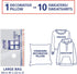 Hefty Shrink-Pak - 4 Large Vacuum Storage Bags for Storage for Clothes, Pillows, Towels, or Blankets - Space Saver Vacuum Sealer Bags Ideal Under ...