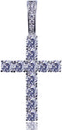 JINAO Iced Out Cubic Zirconia Round Cut Cross Pendant Necklace 18K Gold Plated Diamond Jewelry for Men Women with Stainless Rope Chain...